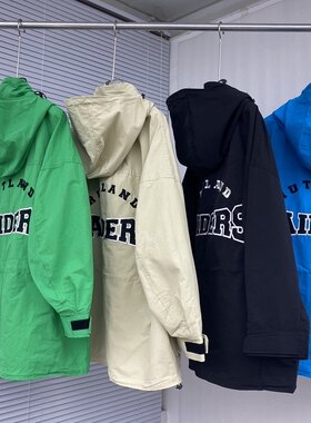 欧货中长款风衣外套工装连帽