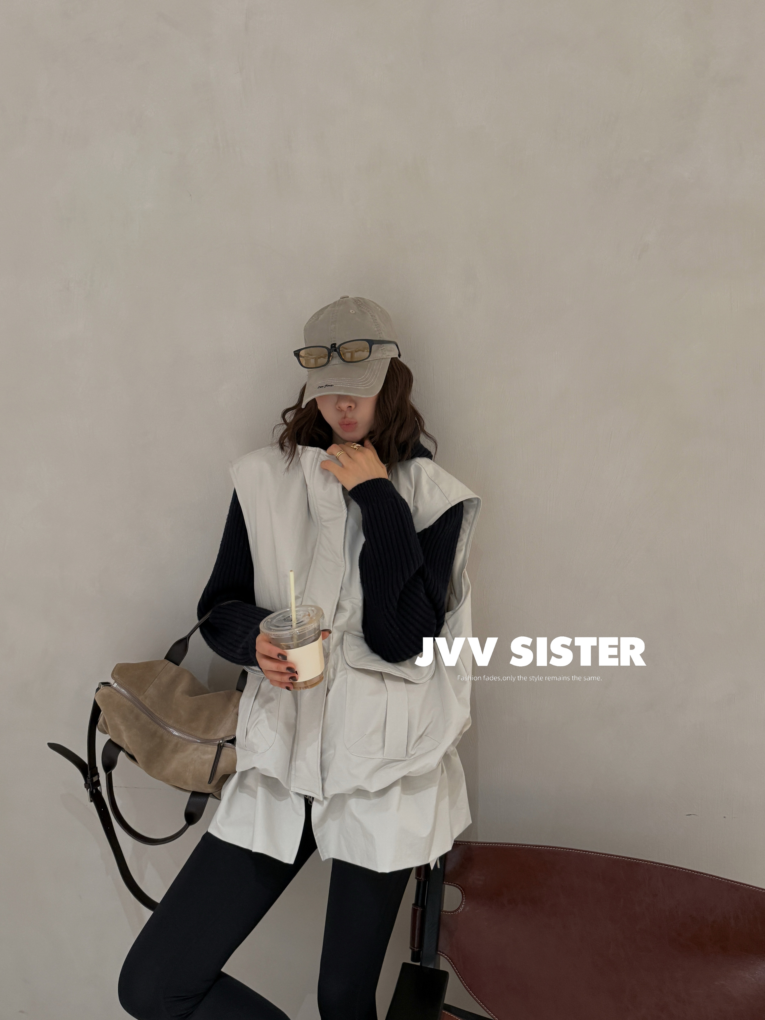 JVV立领宽松羽绒马夹秋冬新款羽绒马甲女中长款保暖百搭外穿91357