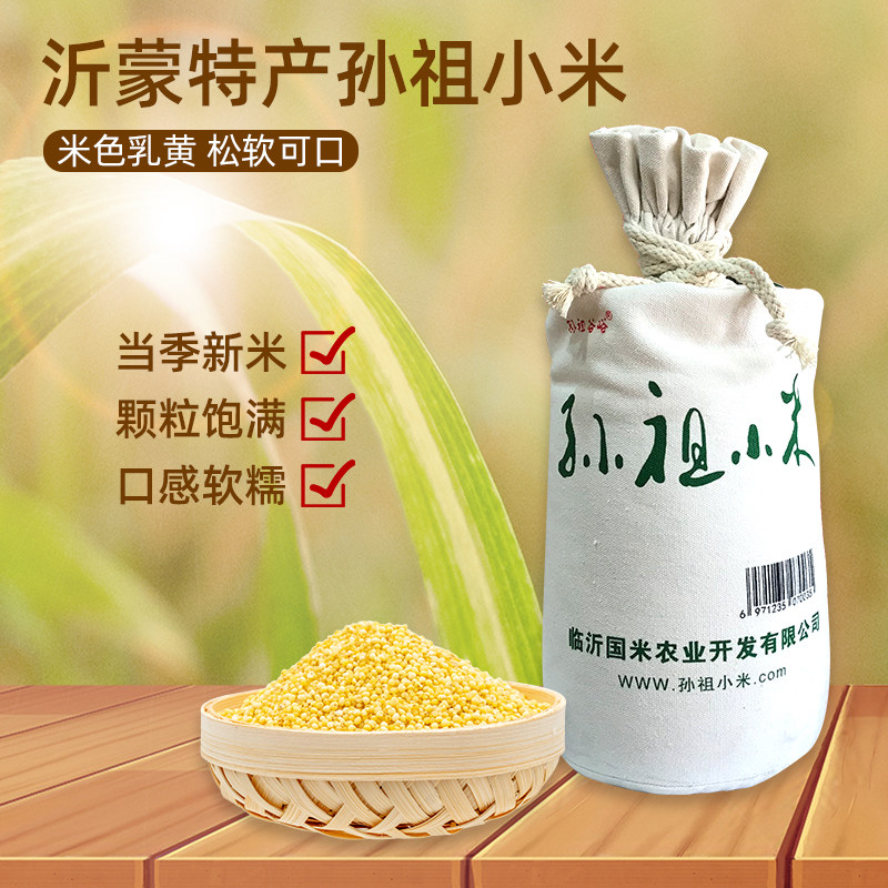 山东临沂蒙山特产沂南孙祖谷峪小米当季新鲜煮粥蒸饭袋装4千克
