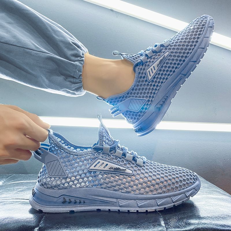 夏季新款网鞋男韩版潮百搭运动网眼休闲鞋薄款网面透气跑步鞋软底