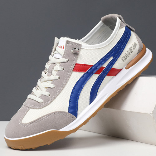 春秋款男鞋轻便新款运动免系带阿甘鞋透气时尚百搭休闲鞋韩版板鞋