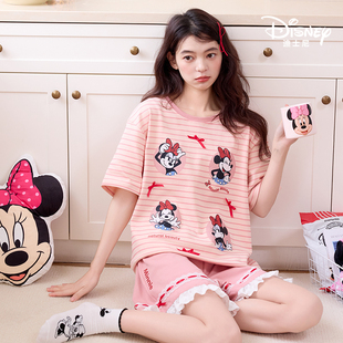 带胸垫套头舒适柔软家居服0273 短裤 Disney迪士尼新款 春夏纯棉短袖