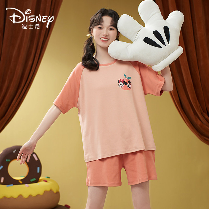 Disney/迪士尼新款套头少女短裤睡衣舒适休闲家居服睡衣套装0035
