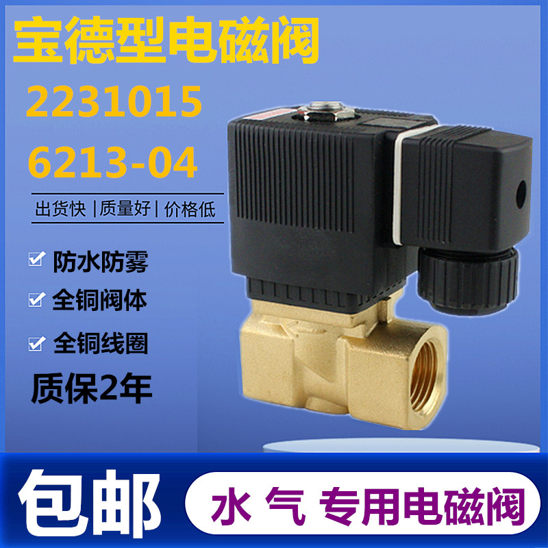 6213-04宝德型电磁阀 DN15气阀DC24V 油阀 2231015两通阀门AC220V,标准件/零部件/工业耗材,气阀,淘宝优惠券,粉丝福利购,淘宝优惠卷