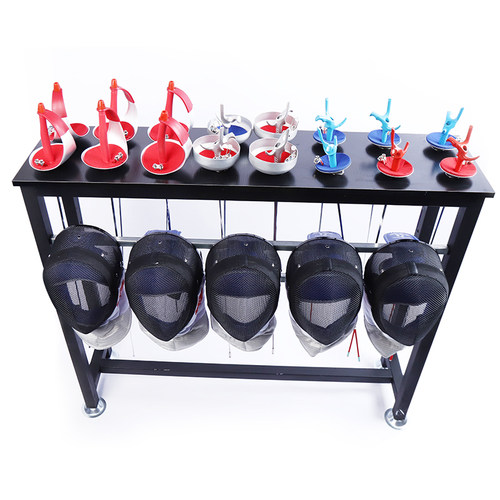 击剑桌子置物架 剑器材头盔面罩摆放新品剑武器物品架子
