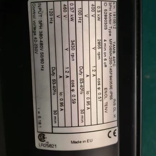 科尼原装行走电机，型号MF06MK200-145F84059 ~议价