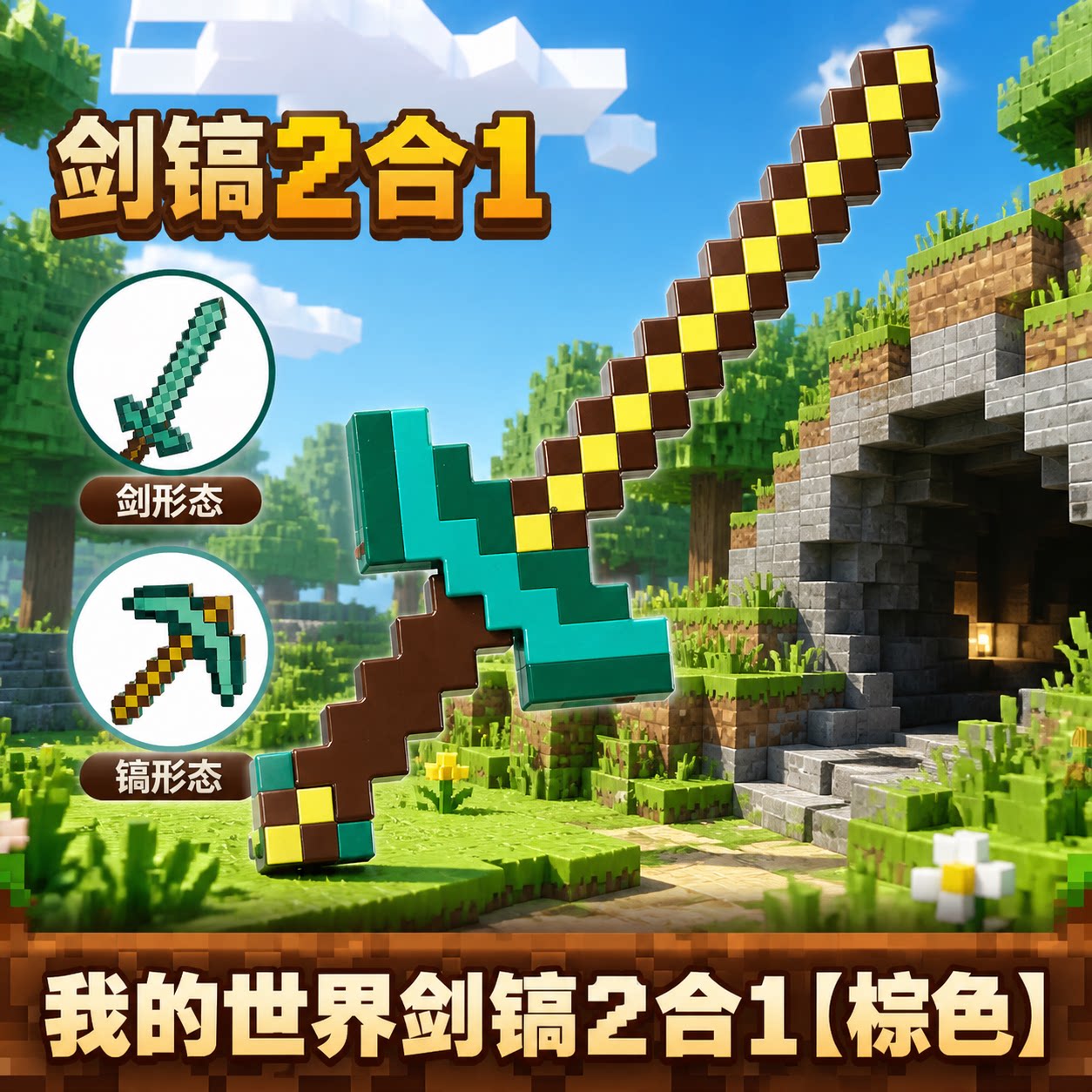 【今日特价】我的世界MC钻石剑镐图片