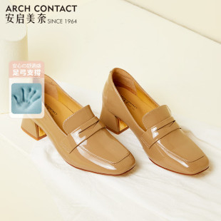 通勤时尚 ARCH 新款 女2022秋季 百搭职业真皮 CONTACT安启美奈高跟鞋