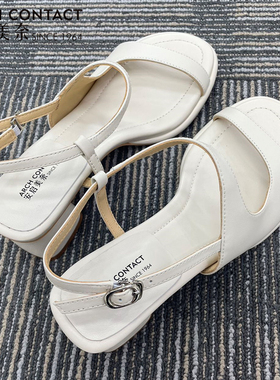 ARCHCONTACT安启美奈时尚粗跟绑带凉鞋52830