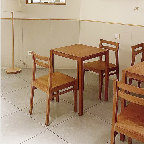 樱桃木日式风原木餐椅