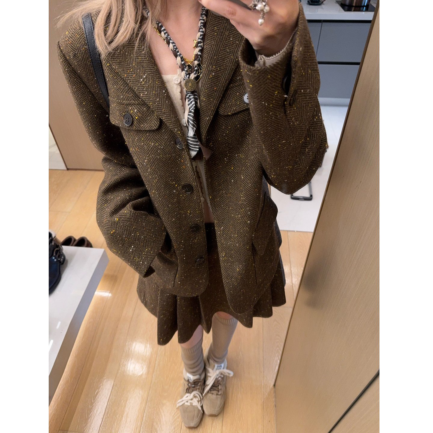 ski by Tannin赤兔蒙马特学院】韩系毛呢西装+百褶裙两件套女秋,女装/女士精品,时尚套装,淘宝优惠券,粉丝福利购,淘宝优惠卷