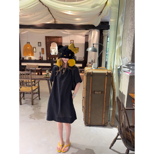 skibyTannin苎麻娃娃连衣裙