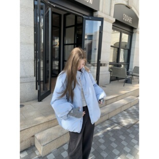 ski by Tannin赤兔奶泡冰面包新国标90白鸭绒立领短款羽绒服女冬