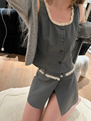 女新性感背心显瘦短裤 ski 又贵又甜 甜妹蕾丝套装 Tannin赤兔