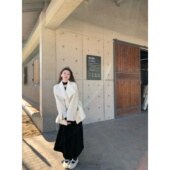 Tannin赤兔 哥德堡 ski 秋冬复古丝绒 毛呢垂感A字半身长裙