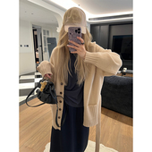 ski 懒懒包裹感毛衣外套女新春秋宽松休闲慵懒开衫 Tannin赤兔