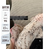 豹纹裙 Tannin赤兔等了很久 灵动飘倒v不规则裙摆半身裙 ski