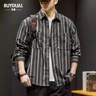 韩版 长袖 潮流修身 帅气商务正装 衬衣 灯芯绒男士 高端四季 衬衫