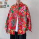 东北网红大花衬衫 oversize长袖 牡丹花衬衣男潮流中国风复古薄外套