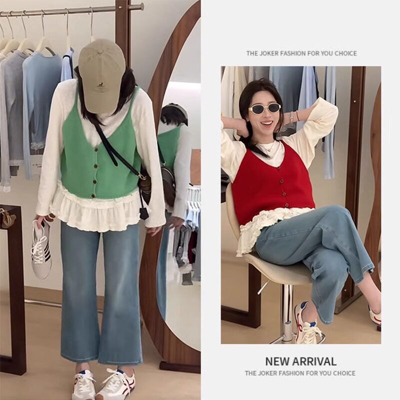 春季休闲洋气穿搭女百搭长袖T恤休闲运动套装