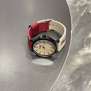 FILA斐乐手表女学生初高中只看时间闺蜜红色表带过年礼物男生6835