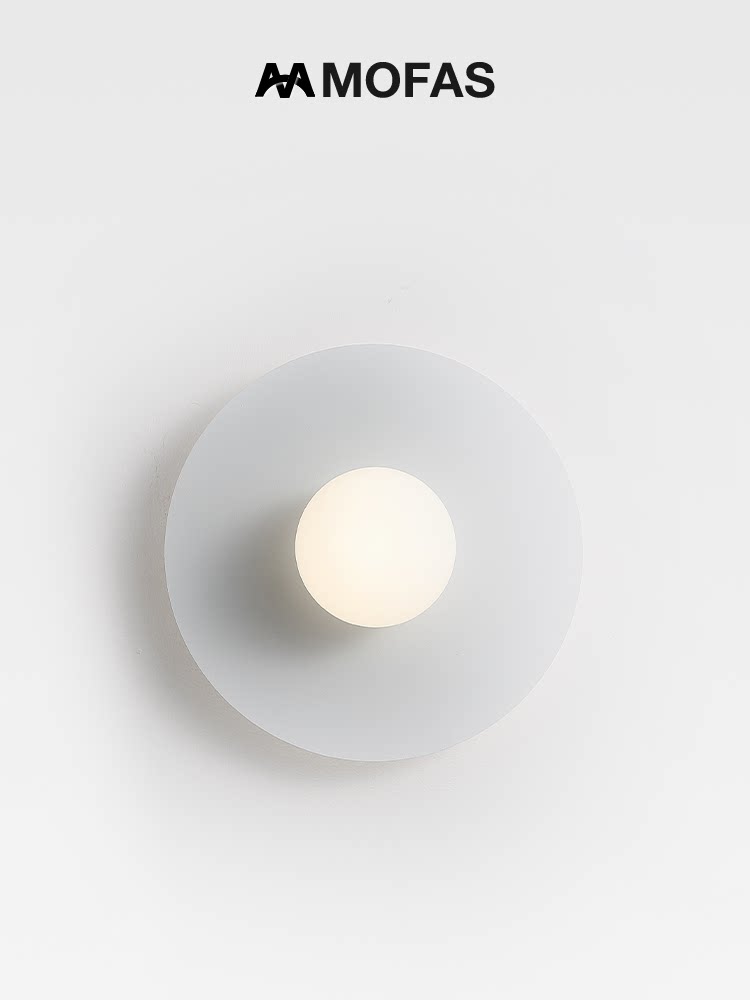 mofas北欧后现代卧室客厅灯简约现代书房玄光过道走廊圆球吸顶灯