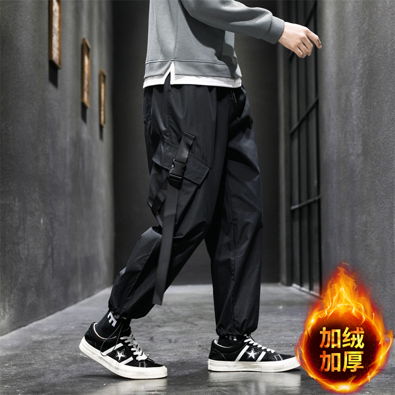 Fall / winter 2020 men's casual pants work clothes straight pants pants pants with plush thickened oversize pants