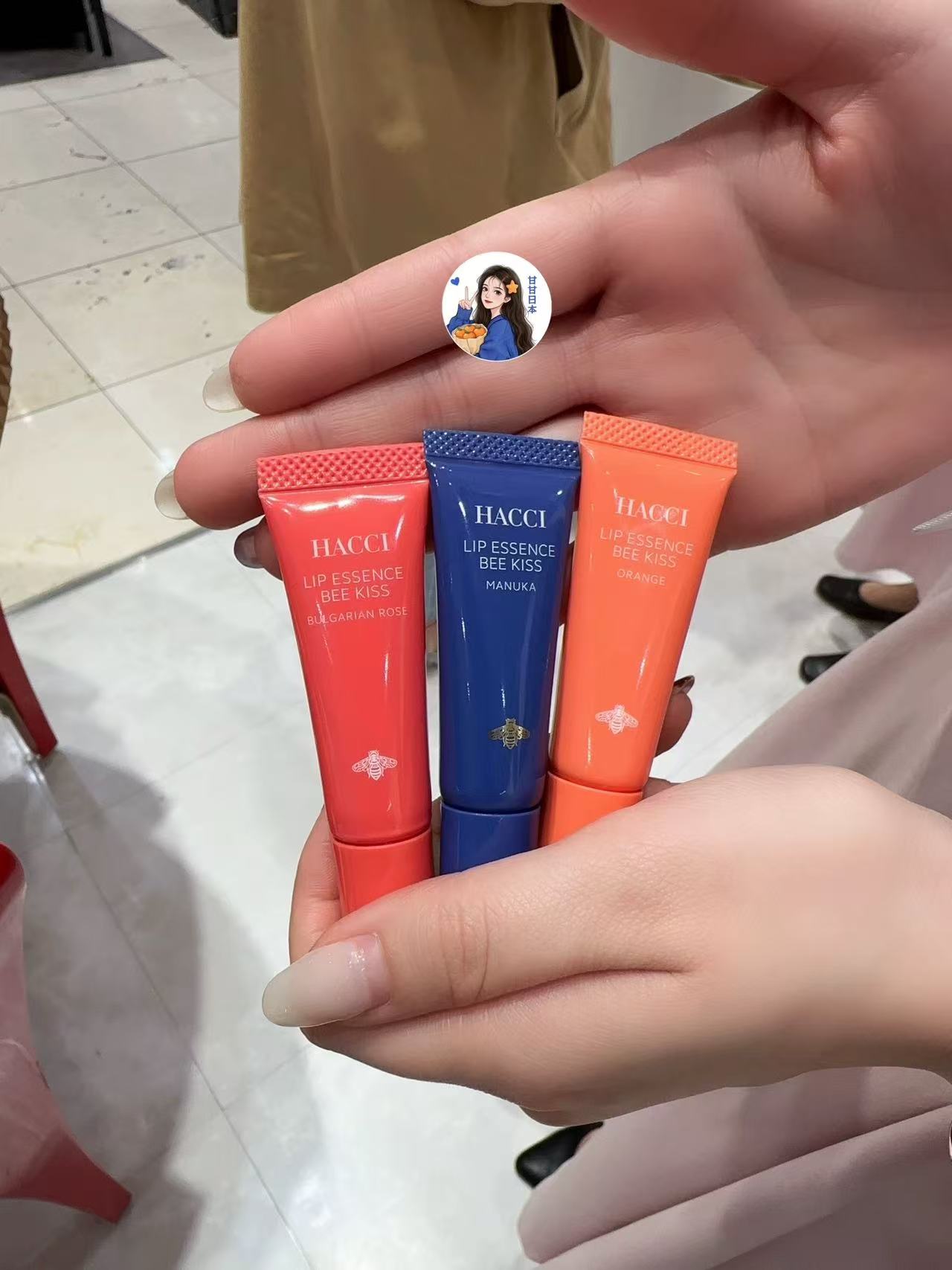现货人气推荐 日本专柜Hacci2024春季新品蜂蜜保湿唇部精华正装9g