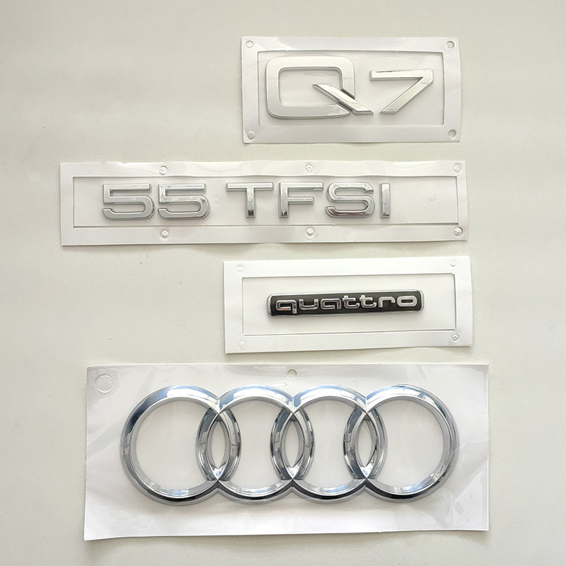 Q7尾标 车标3.6/4.2 455TFSI四驱 排量贴 后字母标志全套改装