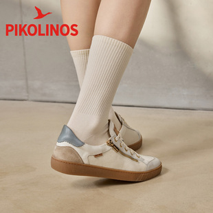 Pikolinos派高雁春季多材质拼接深口圆头平跟休闲板鞋PS268709