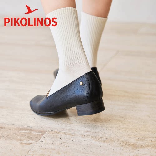 Pikolinos派高雁西班牙26年春新款牛皮套脚通勤乐福鞋PS267402