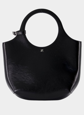 活希源 Courreges 中号 Holy purse 手提肩背包 -皮质-黑色