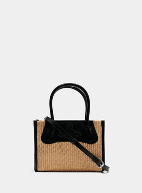 西太后 Vivienne Westwood Troy 小号斜挎包 - 棉质 - 米色