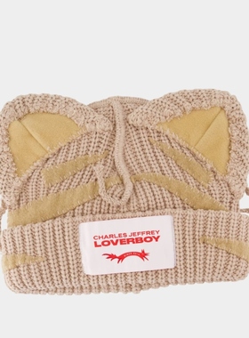 Charles Jeffrey Loverboy 手工耳朵针织帽 - 棉质