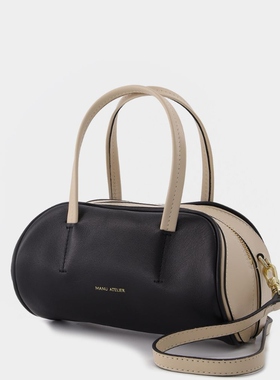 马努 Manu Atelier Hourglass 光面牛皮 手提单肩斜挎 沙漏保龄包