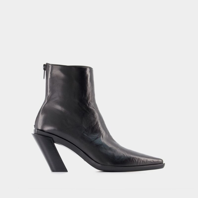 Ann Demeulemeester Florentine Ankle Boots 牛皮中高跟踝靴