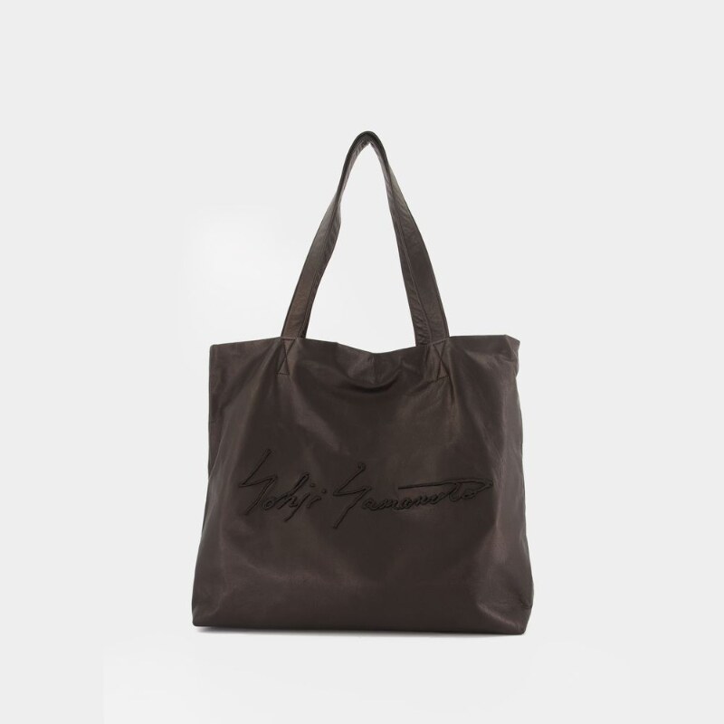 山本耀司 YOHJI YAMAMOTO L托特包-皮质-黑色