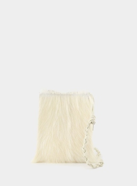 Jil Sander 吉尔桑达 Tangle Small 白色山羊皮斜挎包