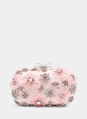 SELF PORTRAIT 手拿包 - 丝绸 - 粉色