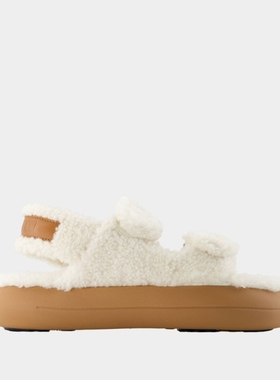 Moon Boot 凉鞋 - 皮质 - 白色/棕色