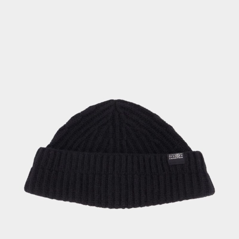 马吉拉 MM6 Maison Margiela 针织帽 - 羊毛 - 黑色