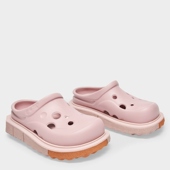 粉色穆勒厚底洞洞鞋 OFF Meteor Slipper WHITE Spongesole