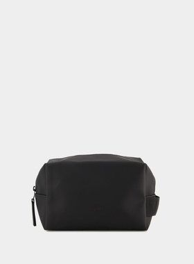 RAINS Wash Bag Small 黑色涤纶小包