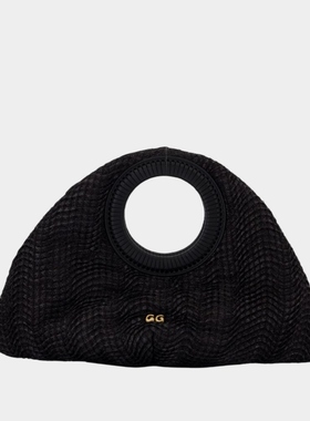 cult gaia Thais 手提包 - 拉菲草  黑色