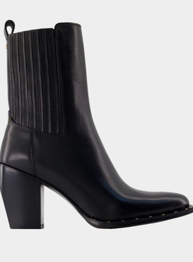 Golden Goose GGDB;Debbie 新款踝靴 -皮质-黑色