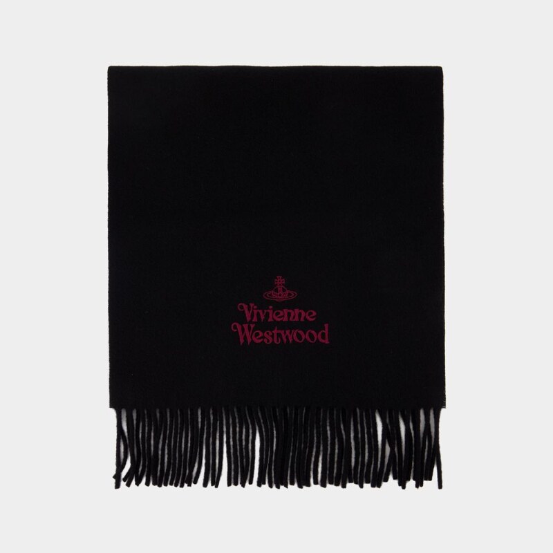 Vivienne Westwood 西太后 30x180围巾-羊毛-黑色