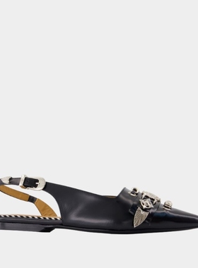 Toga Pulla Aj1438 露跟鞋 -皮质-黑色