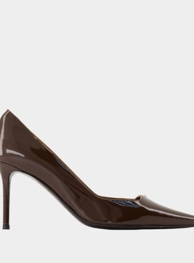 Giuseppe Zanotti Raquel 85 高跟鞋 - 皮质 - 棕色