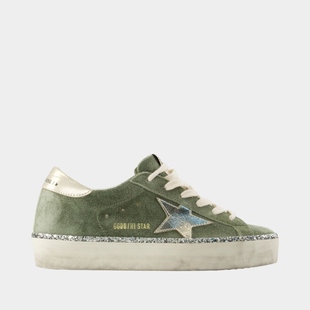 Golden Goose GGDB Hi Star 运动鞋小脏鞋 - 皮质 - 绿色