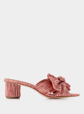 Loeffler Randall Emilia 粉色织物中跟凉鞋2023年